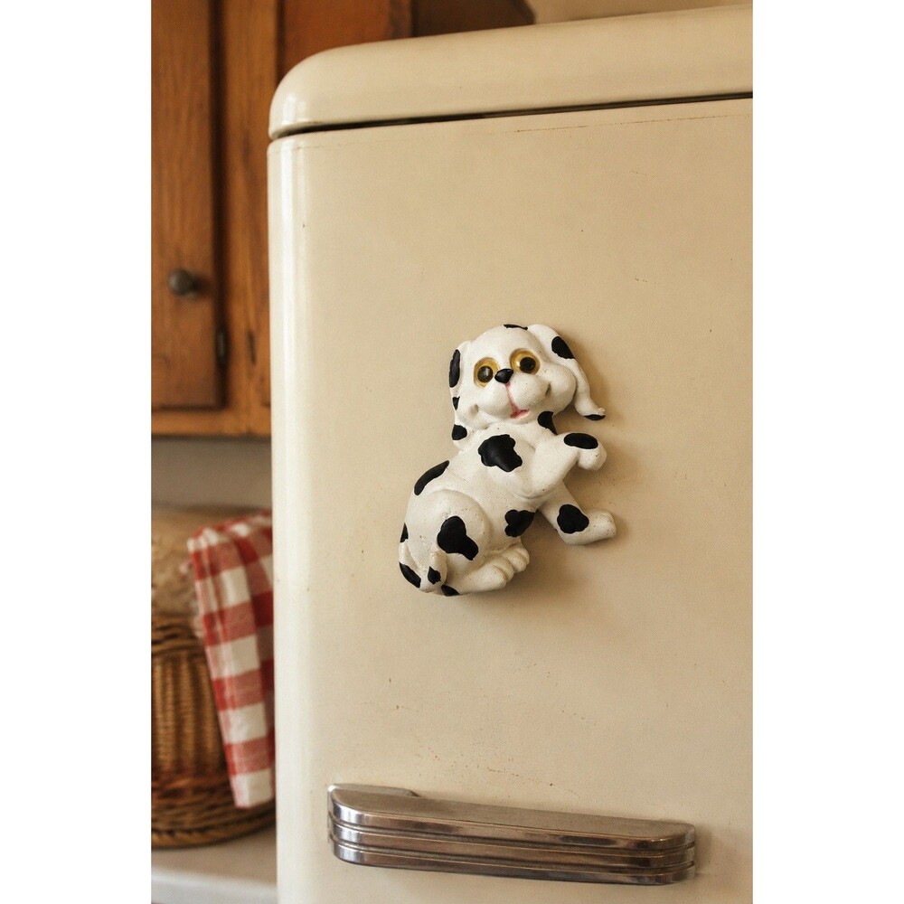 Vintage Dalmatian Puppy Dog Refrigerator Magnet Googly Eyes Resin 3”